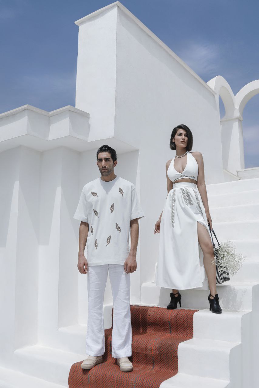 White maxi set
