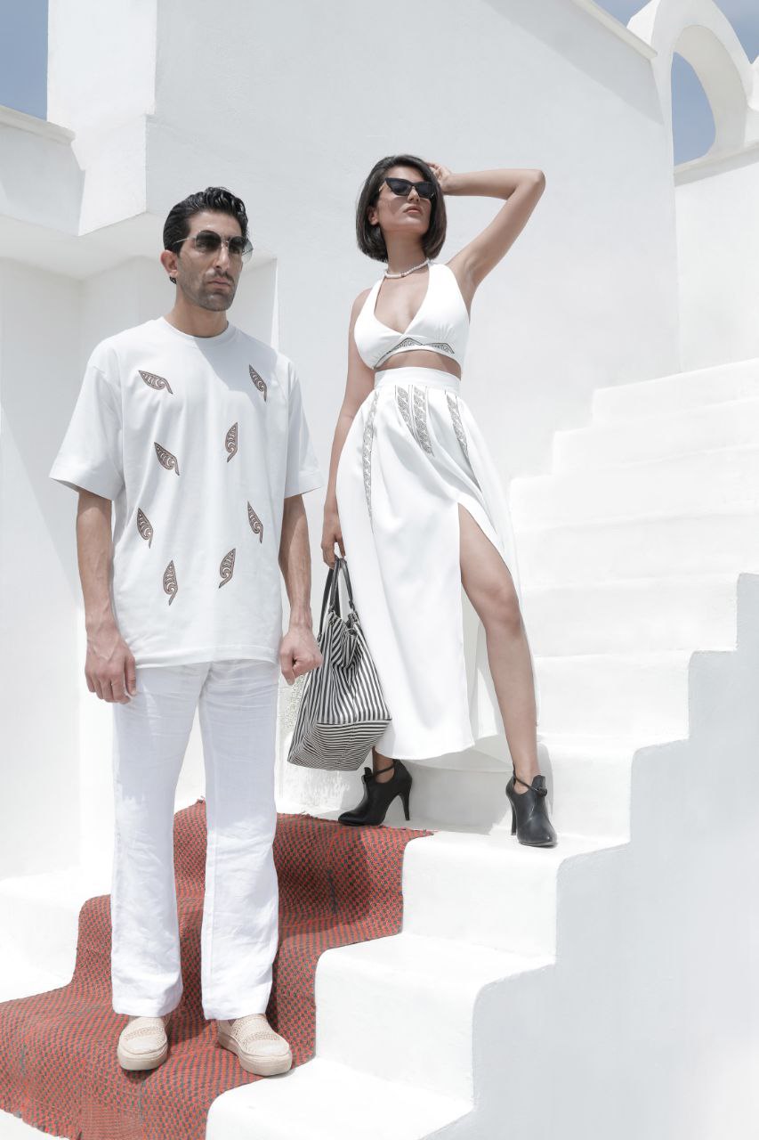 White maxi set