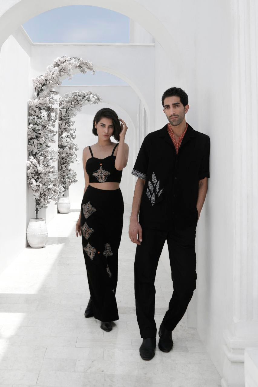 Hand-painted maxi skirt(Safavi)