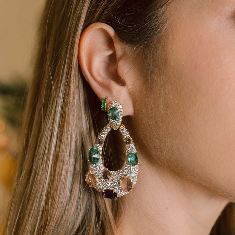Large olorful earrings