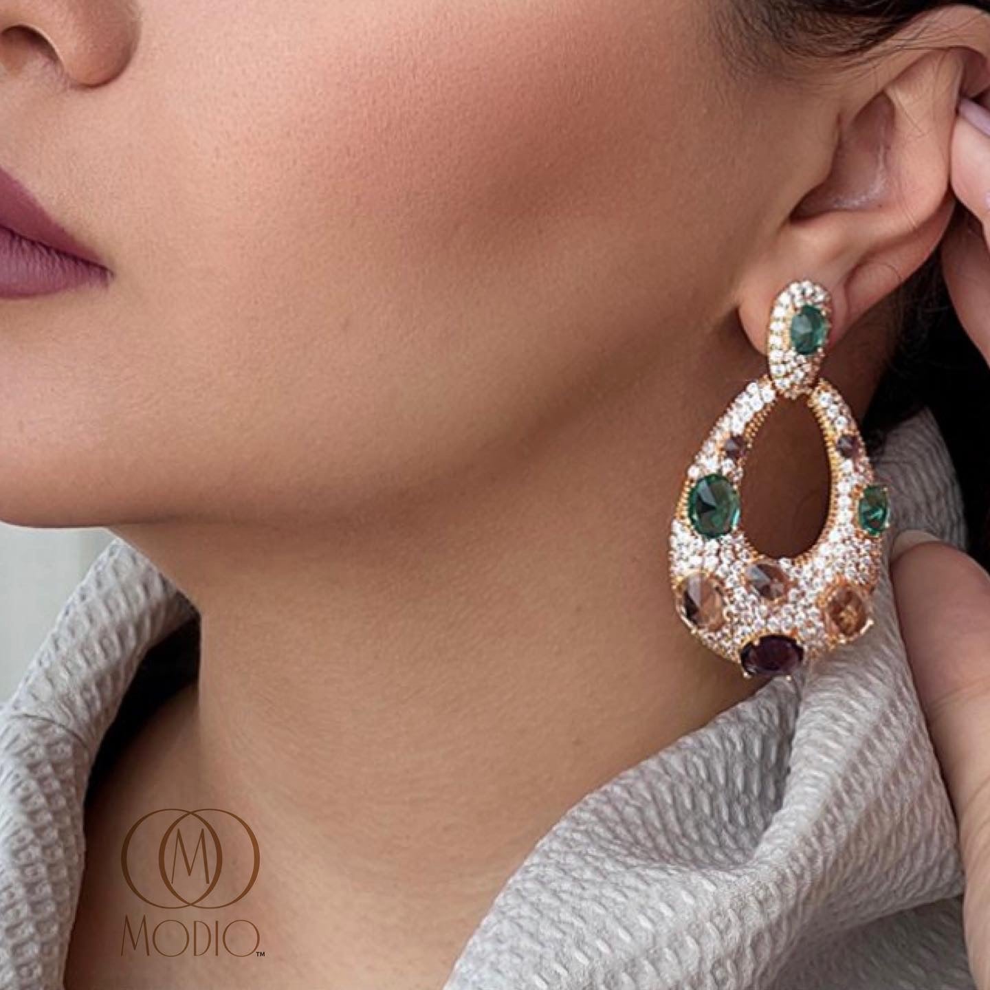 Large olorful earrings