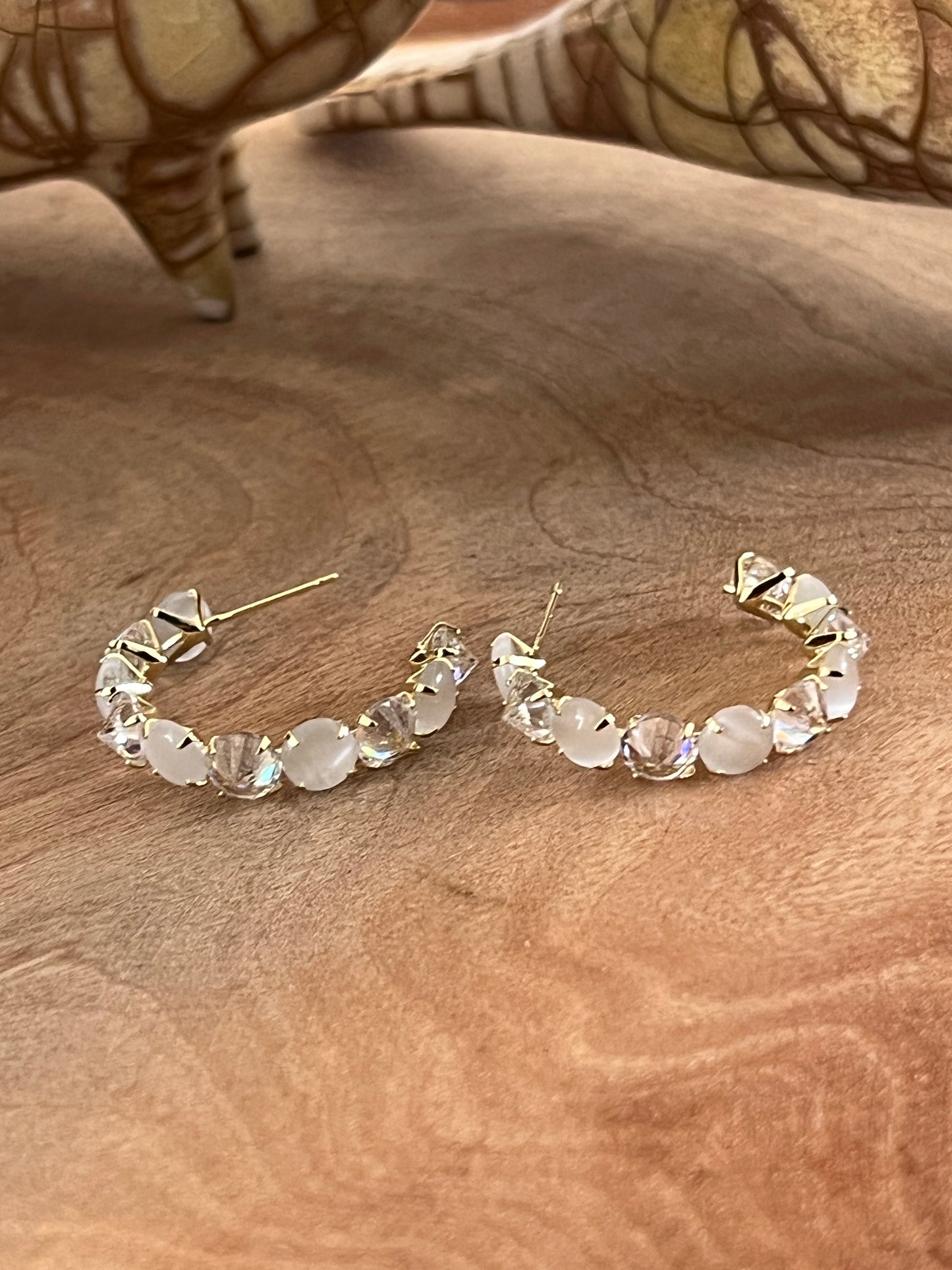 C-shape earrings