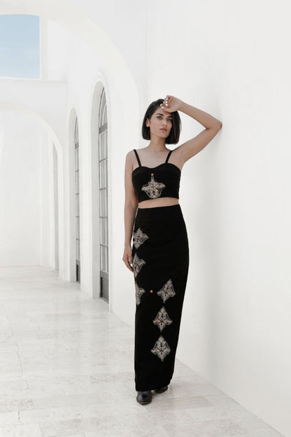 Hand-painted maxi skirt(Safavi)