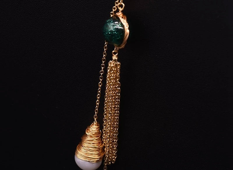 Long tassel necklace