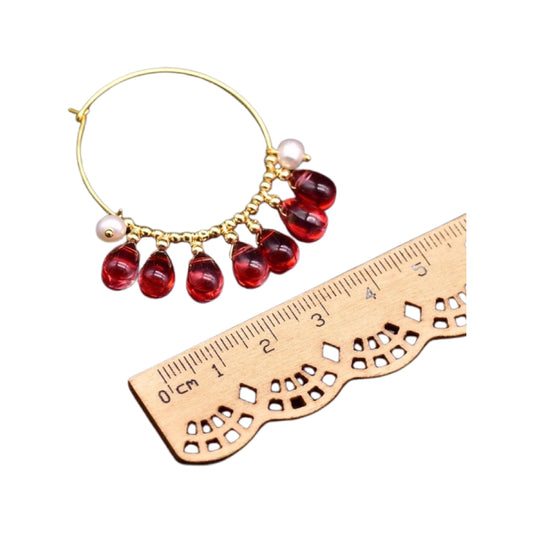 Red Tassel Earrings