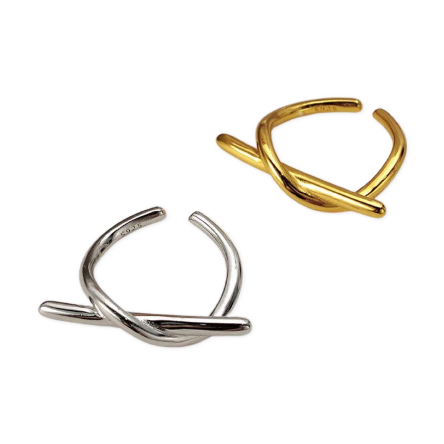 Open line knot ring