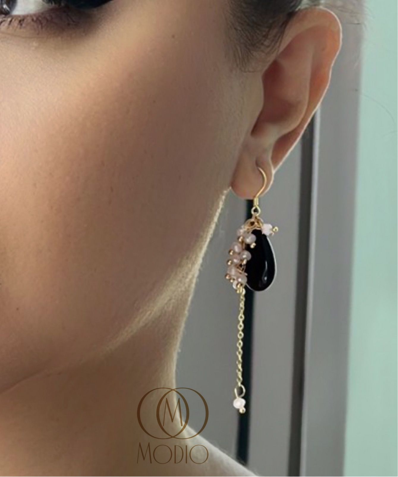 Black onyx earrings