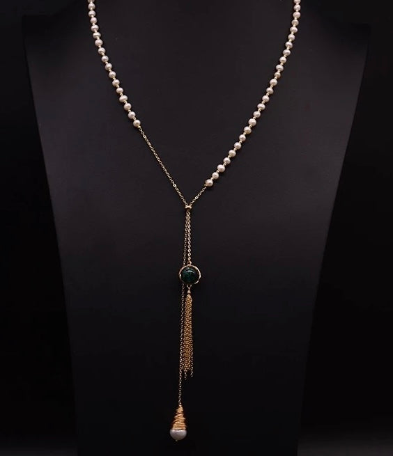 Long tassel necklace