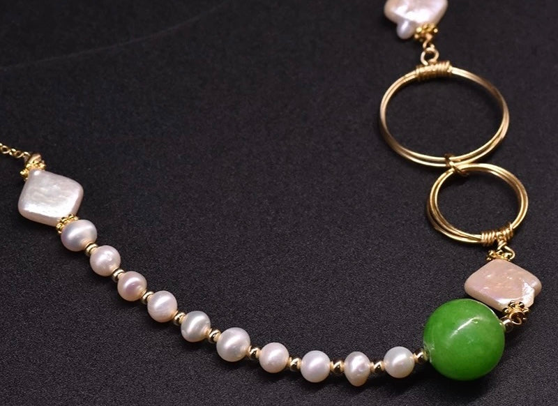 Long jade necklace