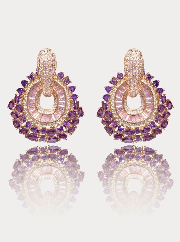 2in1 zirconia earrings