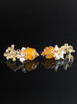 Yellow jade earrings